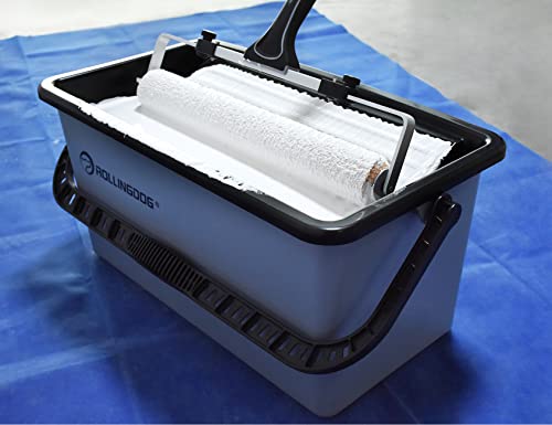 ROLLINGDOG 18 Inch Paint Roller - Adjustable Paint Roller Frame from 12" to 18" for Large Area, Ceiling, Floor, Wall Painting, Can be Attached to Threaded End Extension Poles