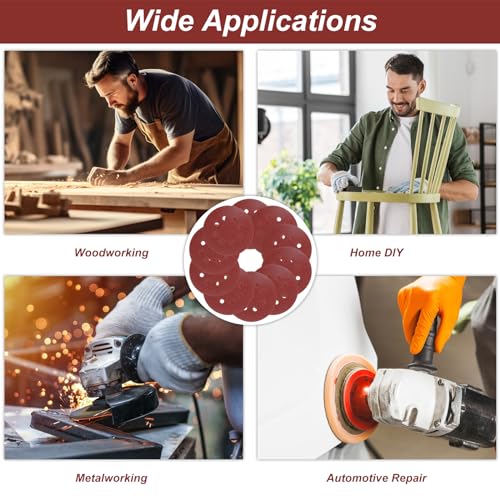 30 Pack 5" Orbital Sander Sanding Discs, 60 Grit