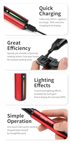 USB Quick Charging Reciprocating Sander with 8pcs Sanding Head