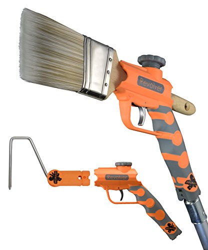McCauley Tools Revolver- Long Handle Paint Brush Extender and Roller Holder with 360° Rotation, Paint Edger Tool for High Ceilings, Corner Painting Tool Compatible with All Threaded and Locking Poles