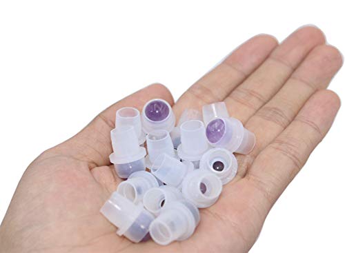 Furnido 10 Pack Natural Crystal Stones Roller Balls for Essential Oils,Use of Standard 5ml 10ml Replacement Rollers Balls,Essential Oil Roller Bottles Polished Gemstone with Plastic Insert,Amethyst