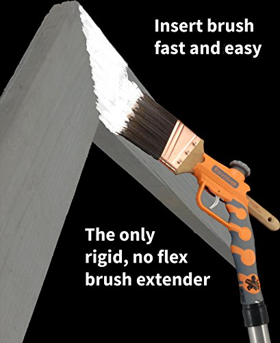 McCauley Tools Revolver- Long Handle Paint Brush Extender and Roller Holder with 360° Rotation, Paint Edger Tool for High Ceilings, Corner Painting Tool Compatible with All Threaded and Locking Poles