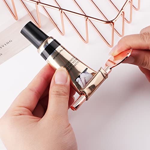 sansheng 4PCS Toothpaste Squeezer,Tube Squeezer, Metal Tube Presser Tube Roller Tube Wringer Keys Dispenser Roller for Toothpaste Cosmetic Oil Cream Paint Squeezer(4 Color)