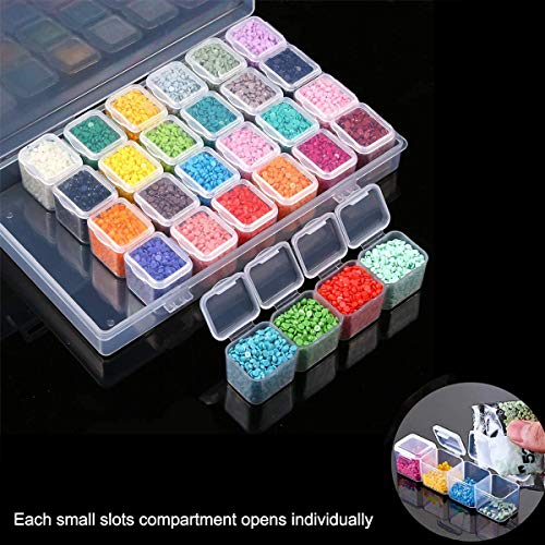 22 Pieces 5D Diamonds Painting Tools and Accessories Kits with Diamond Painting Roller and Diamond Embroidery Box for Adults or Kids
