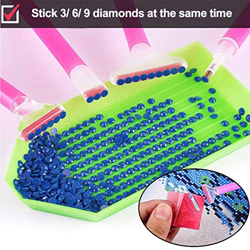 22 Pieces 5D Diamonds Painting Tools and Accessories Kits with Diamond Painting Roller and Diamond Embroidery Box for Adults or Kids