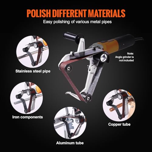 VEVOR Pipe Sander Attachment for Angle Grinder, 10PCS Sanding Belts