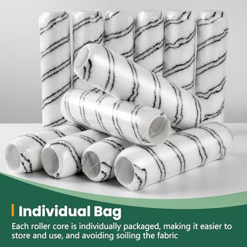 CoatPro Twools Paint Roller, Microfiber Paint Roller Covers 9 Inch (3/8” Nap), 12 Pack, Large Paint Rollers for Painting Walls, Covers for Paint Roller Kit