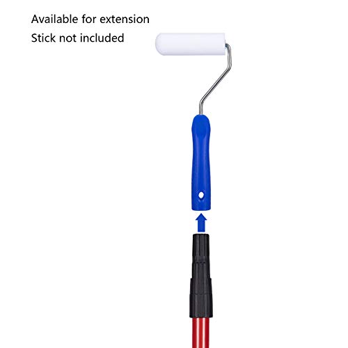 Mister Rui Paint Roller, Foam Paint Roller 4 Inch High-Density, Sponge Refills with Roller Frame (Pack of 3), Small Paint Roller Set for Home Painting & DIY Projects