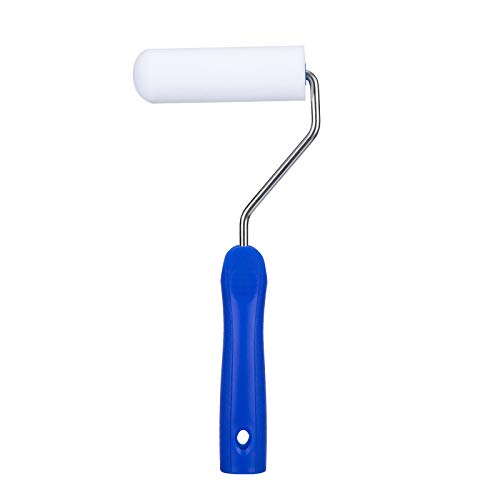 Mister Rui Paint Roller, Foam Paint Roller 4 Inch High-Density, Sponge Refills with Roller Frame (Pack of 3), Small Paint Roller Set for Home Painting & DIY Projects