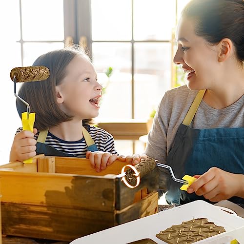 WHIIOKO Small Paint Roller brush 2 Inch Paint Roller 10 Pcs Mini Paint Roller Kit Paint Rollers for Painting are Suitable for Various Paint DIY Projects for Example,on Walls, Cabinets,Doors.