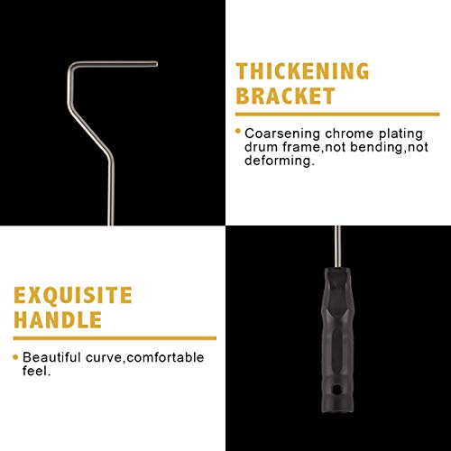 PILOT FISH 11Pcs Paint Roller Kit, Small Paint Roller with 10Pcs 4 inch Covers, Mini Paint Roller with Long Roller Frame, Paint Rollers for Painting Walls, Wall Painting Tools