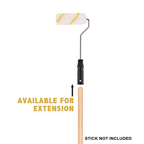 PILOT FISH 11Pcs Paint Roller Kit, Small Paint Roller with 10Pcs 4 inch Covers, Mini Paint Roller with Long Roller Frame, Paint Rollers for Painting Walls, Wall Painting Tools