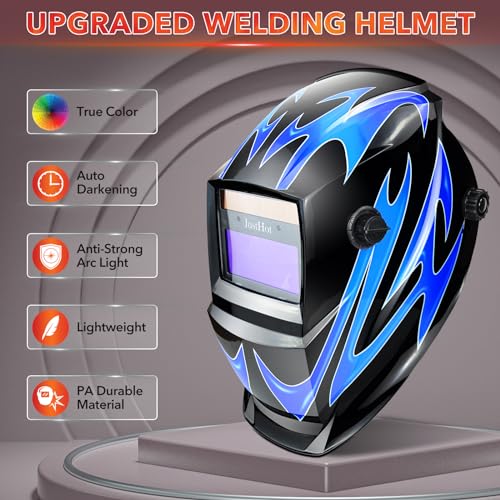 JustHot Auto Darkening Welding Helmet with True Color