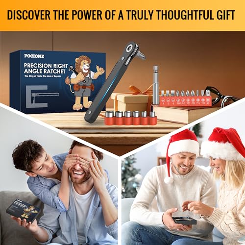 90 Degree Offset Ratcheting Screwdriver Set - Compact Profile