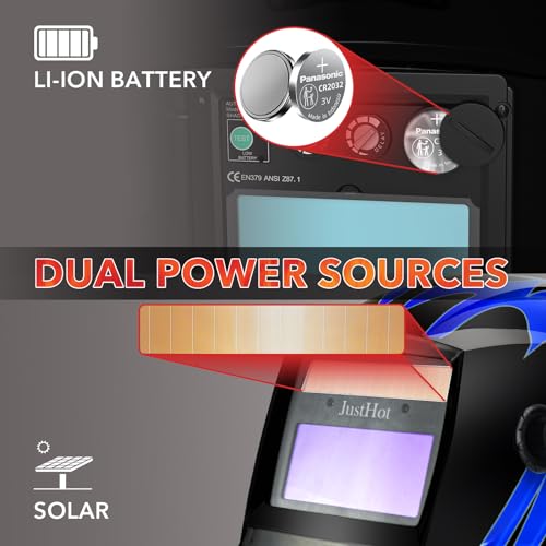 JustHot Auto Darkening Welding Helmet with True Color