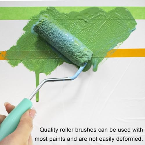 11 Pack Paint Roller Kit, 4 Inch Microfiber Paint Roller Covers, Mini Wool Blend Paint Rollers with Tray, Small Paint Roller Brush Kit for Painting Walls, Doors, Cabinets