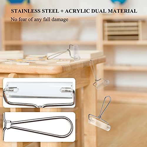 Coopay Diamond Painting Roller, Transparent Hard Acrylic Roller with Stainless Steel Handle, Diamond Painting Accessory for Crystal Art, Gift for Diamond Art Lovers, Brayer Roller for Craft, 3.9inch