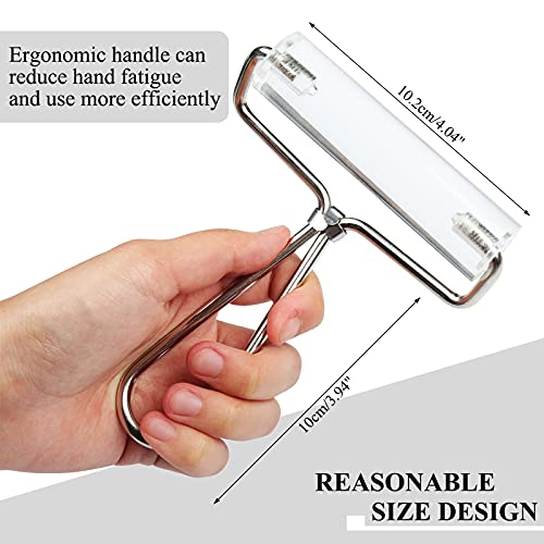 Coopay Diamond Painting Roller, Transparent Hard Acrylic Roller with Stainless Steel Handle, Diamond Painting Accessory for Crystal Art, Gift for Diamond Art Lovers, Brayer Roller for Craft, 3.9inch