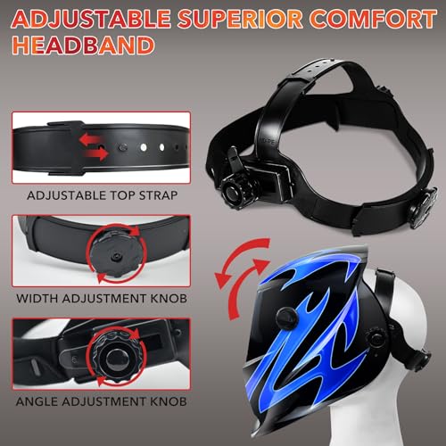 JustHot Auto Darkening Welding Helmet with True Color