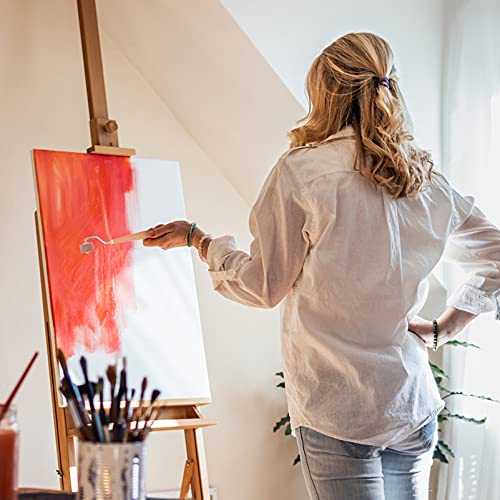 EXCEART Brayer Roller Soft Rubber Brayer with Wooden Handle Glue Roller for DIY Craft Art Ink Paint Block Stamping Printmaking Wallpaper 2cm