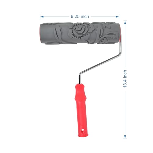 Nichiyo 10'' Patterned Paint Roller for Wall Decoration Classic Brick Embossing Texture Rubber Roller Decorative Household DIY Paint Art Tool for Wall Decoration (EG4114TH)