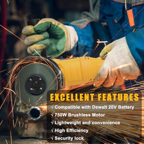Cordless Angle Grinder with 20V MAX Battery Compatibility