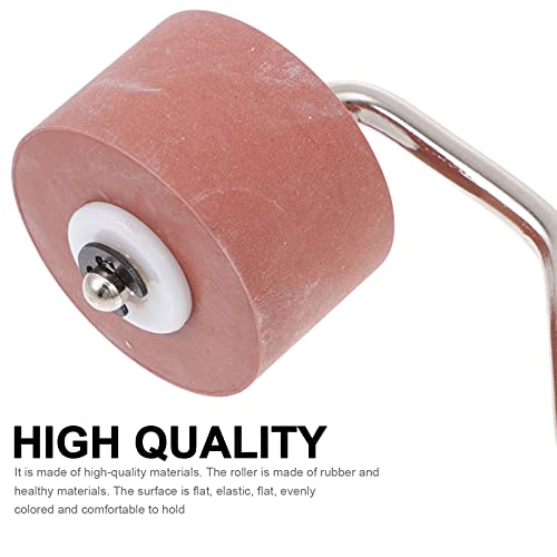 EXCEART Brayer Roller Soft Rubber Brayer with Wooden Handle Glue Roller for DIY Craft Art Ink Paint Block Stamping Printmaking Wallpaper 2cm