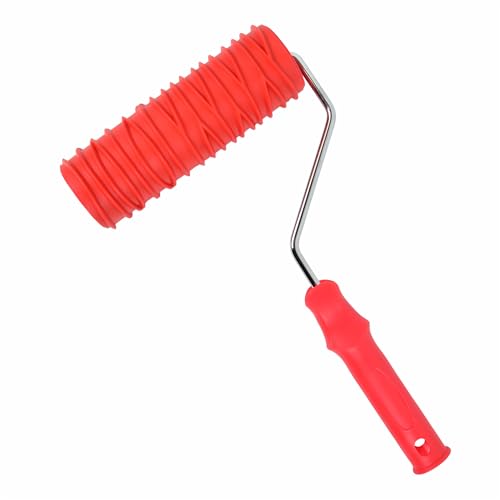 Hanroy 8'' Patterned Paint Roller for Wall Decoration Classic Texture Rubber Roller Decorative Household DIY Paint Art Tool for Wall Decoration (2018T)