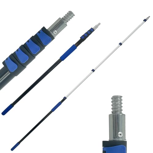 SKGPOLE 3 to 12ft Telescoping Pole, Paint Roller Extension Pole, Multi-Purpose Extendable Pole, Lightweight Sturdy Aluminum Telescopic Pole, Easy Flip-Tab Lock Paint Extension Pole