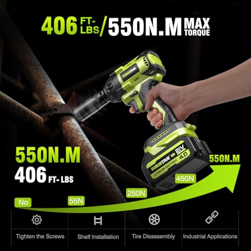 Robustrue Cordless Impact Wrench with High Torque Power