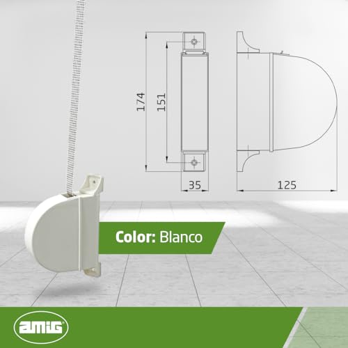 Amig - Overlay Folding Outer Blind Picker | Plastic Roller | with White Tape and Black Paints of 14 mm | Housing or White Box | Measurements: 3.5 x 17.5 x 12.5 cm