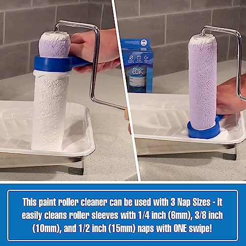 Touch Up Cup Roller Saver Paint Roller Cleaner Tool, House Painting Supplies, Paint Remover Scraper, As Seen On Shark Tank Products, 2 Pack