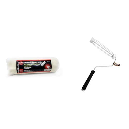 Grip Tight Tools Premium Paint Roller Cover 3/8-Inch Nap, 9-Inch, 1 Count and Classic Roller Frame, 9-Inch