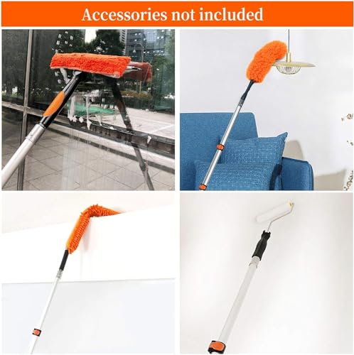 1 to 3ft Telescoping Pole, Paint Roller Extension Pole, Multi-Purpose Extendable Pole, Lightweight Sturdy Aluminum Telescopic Pole, Easy Flip-Tab Lock Paint Extension Pole
