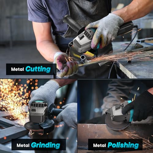 Avhrit 10-Amp Corded Angle Grinder with Accessories