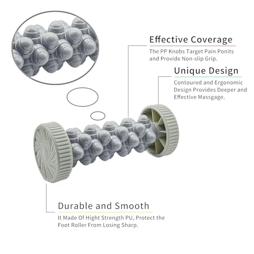 Glynisyz Foot Massager Roller for Plantar Fasciitis, Deep Tissue Plantar Fasciitis Massage Tool,Foot Trigger Point Therapy Reflexology Arch Massage for Relieving Feet Arch Heel Paint