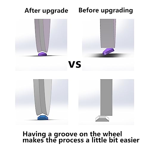 Two-Piece Diamond Painting Wheel Tools with Groove, Diamond Art Roller Pen - New Grooved Gem Art Accessory for Faster, Neater Painting with Square & Round Drills