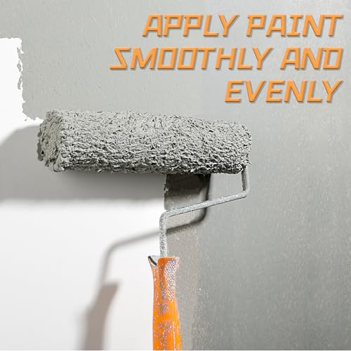 Hordion 10 Piece 6 Inch Paint Roller Covers, 1/2" Nap Roller Cover Smooth Paint Rollers for Walls Ceilings House Painting Supplies