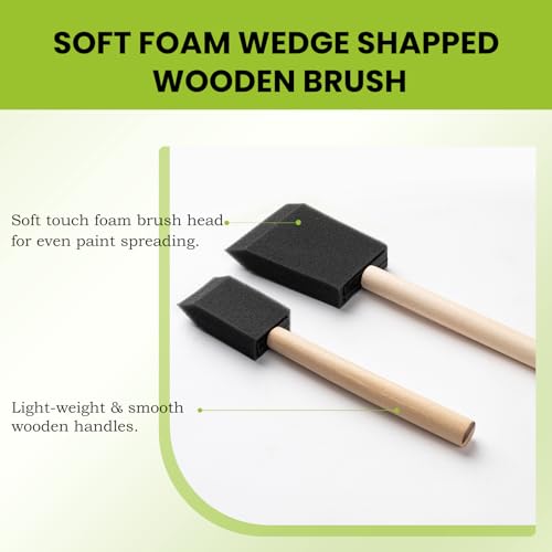 HANJKINZ Foam Paint Roller, Paint Roller Kit 2 Inch (12 Pack), Small Paint Roller, Mini Paint Roller, Paint Roller Tray, Paint Roller Frame, Paint Roller Tray with Liners, Foam Paint Brushes