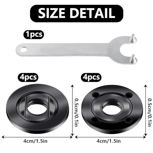 9Pcs Angle Grinder Nuts and Wrench Set