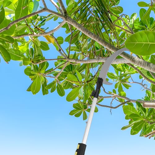 SHINMING 30FT Reach Telescoping Extension Pole, Multi-Purpose Extendable Pole with Universal Twist-on Metal Tip for Hanging Light Bulb Changer, Paint Roller, Duster, Window/Gutter Cleaning (7-30FT)