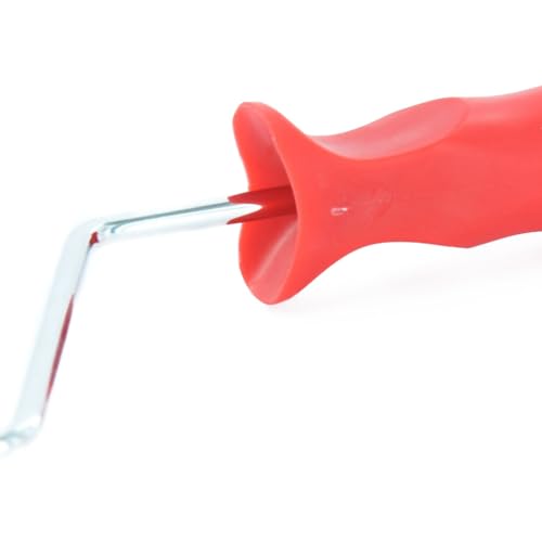 Ciieeo 7-inch Wood Graining Tool Red Wood Grain Paint Roller DIY Rubber Graining Tool with Handle for Art Paint Decoration