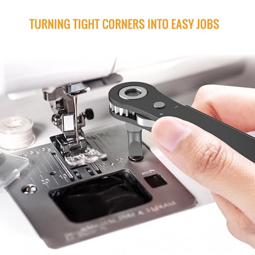 90 Degree Offset Ratcheting Screwdriver Set - Compact Profile