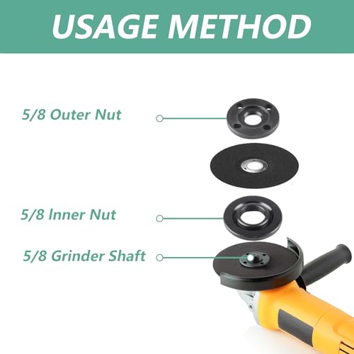 9Pcs Angle Grinder Nuts and Wrench Set
