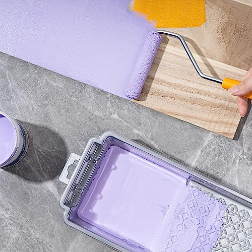 Mister Rui Paint Roller, 4 Inch Paint Roller Wool Blend, 30 Pack, 4mm Short Nap, Small Paint Roller Covers, Reusable Mini Paint Rollers for Use with All Paints and Stains