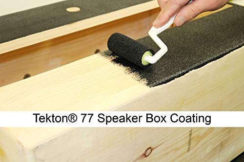Speaker Cabinet Paint; Speaker Box Coating for Road Cases, Speaker Grills, Paint for Speaker Box Roll-On Water Based Formula (1 Quart Black with Roller)