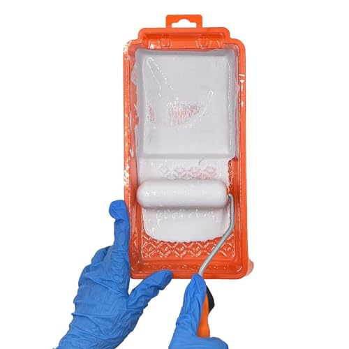 12pc Mini Paint Roller Kit, 4 inch Painting Tray Set with High Density Foam Roller, Microfiber Roller Cover, Brush, Golves, Perfect for Small Area, Touch Ups