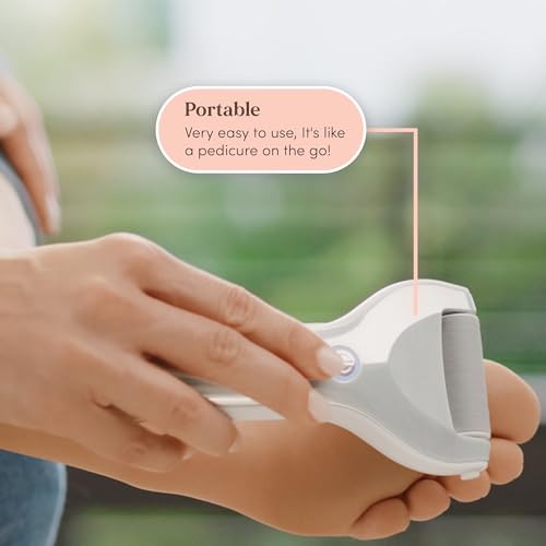 Personal Pedi Diamond: Exfoliates, Buffs, & Polishes with Encrusted Diamond Chips - Rechargeable, Interchangeable Rollers– Easy-to-use, 2 Intensity Levels, 2 Speeds, As Seen On TV