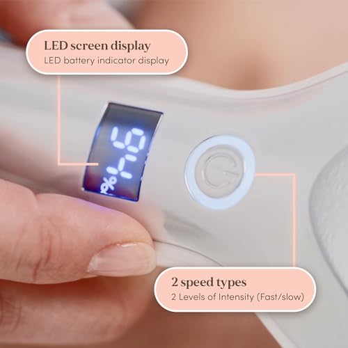 Personal Pedi Diamond: Exfoliates, Buffs, & Polishes with Encrusted Diamond Chips - Rechargeable, Interchangeable Rollers– Easy-to-use, 2 Intensity Levels, 2 Speeds, As Seen On TV