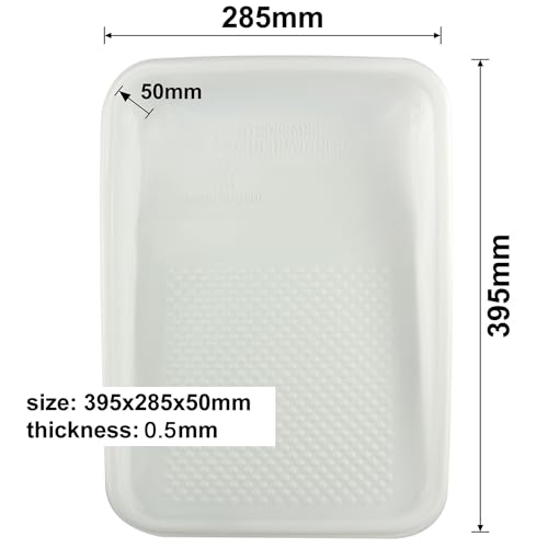 Greatandrew 11-Pack 9inch Disposable Plastic Paint Roller Tray -Come up with Extra Metal Tray Liner - Ideal for DIY Painting Projects